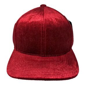 Cambridge Men's Snapback Hat Red Velour 100% Polyester Adjustable W/Tags